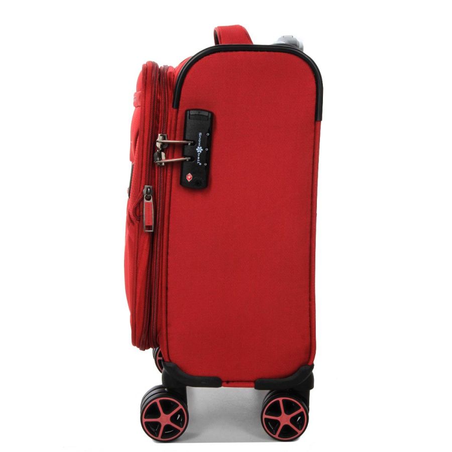 Чемодан мини XS тканевый с расширением Snowball 21504 48×35×21см 26+5л Красный