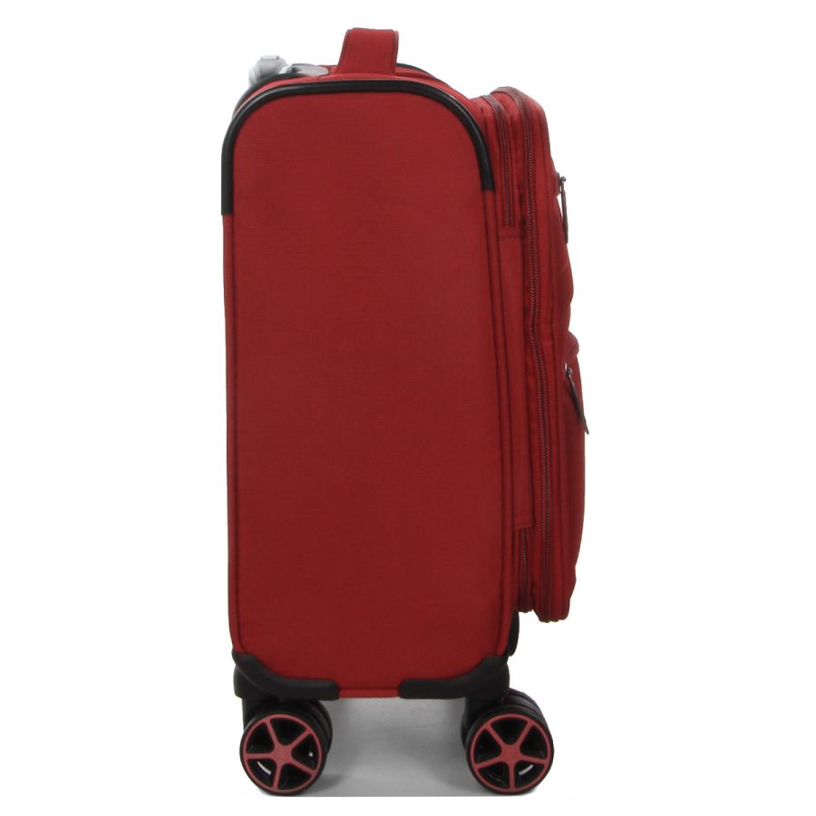 Чемодан мини XS тканевый с расширением Snowball 21504 48×35×21см 26+5л Красный