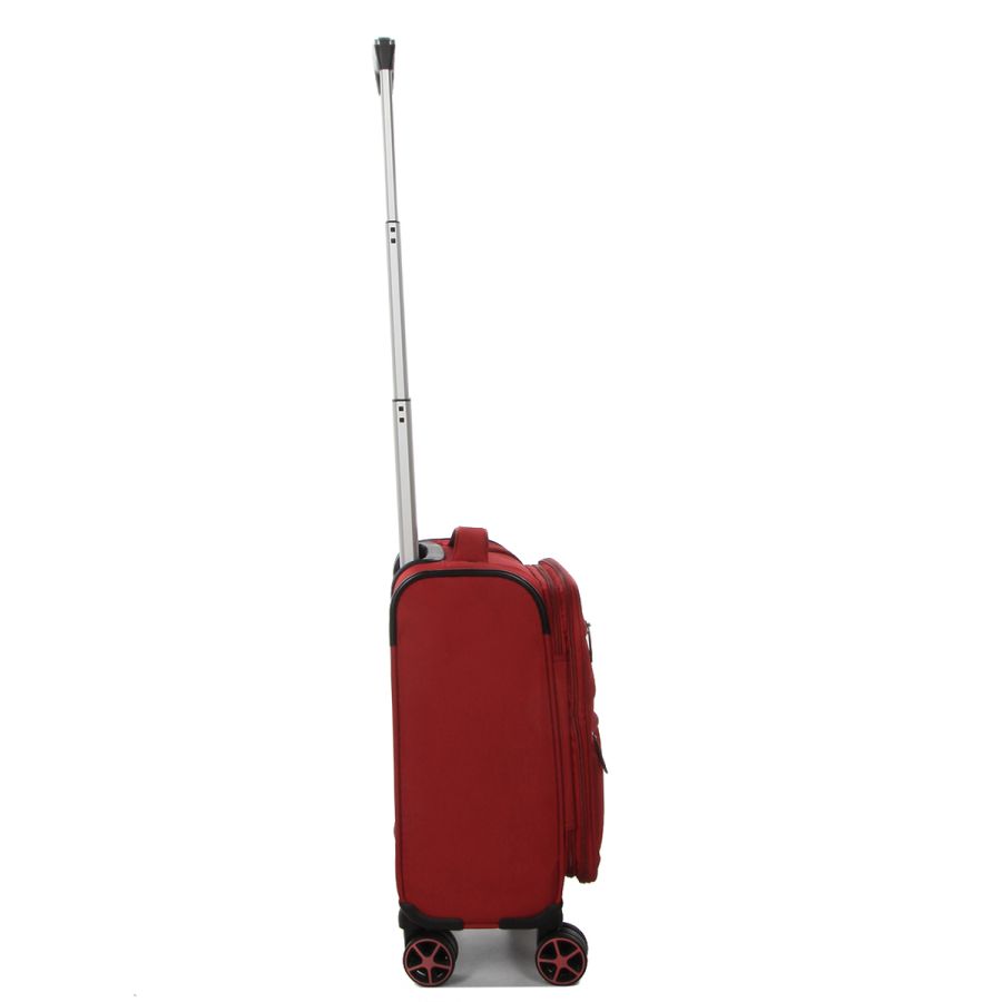 Чемодан мини XS тканевый с расширением Snowball 21504 48×35×21см 26+5л Красный