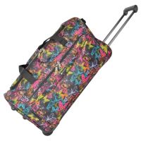 Малая дорожная сумка на колесах S Worldline Airteх 891/butterfly под ручную кладь Разноцветный