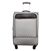 Чемодан большой L тканевый Snowball 39204 104+16 л поливинилхлорид Кремовый