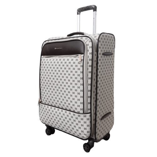 Чемодан большой L тканевый Snowball 39204 104+16 л поливинилхлорид Кремовый