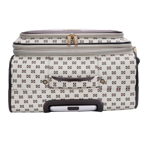 Чемодан большой L тканевый Snowball 39204 104+16 л поливинилхлорид Кремовый