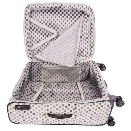 Чемодан большой L тканевый Snowball 39204 104+16 л поливинилхлорид Кремовый