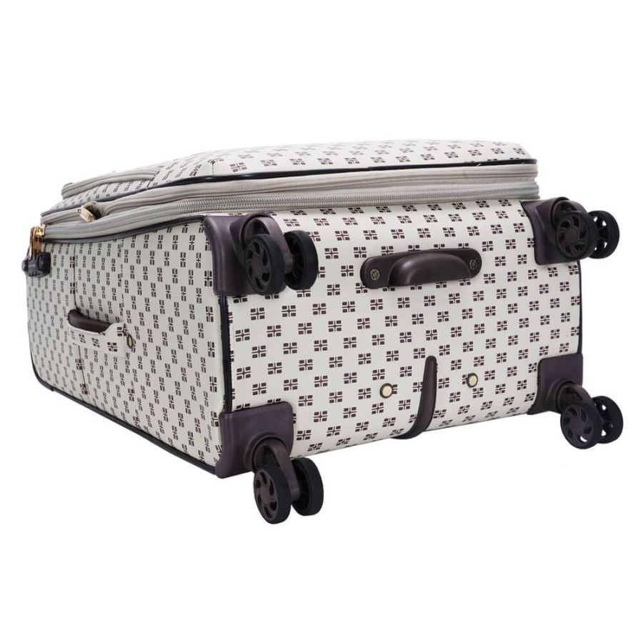 Чемодан средний M тканевый  Snowball 39204 62+12 л поливинилхлорид Кремовый