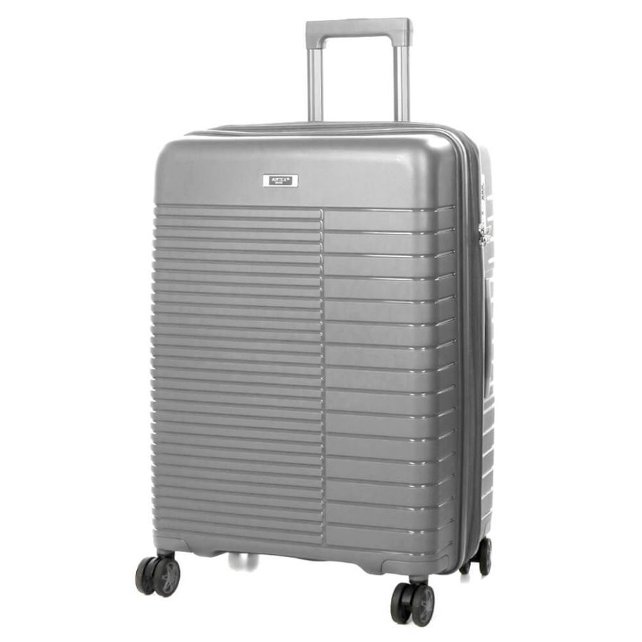 Чемодан маленький M полипропилен Airtex 642 40л Серебряный