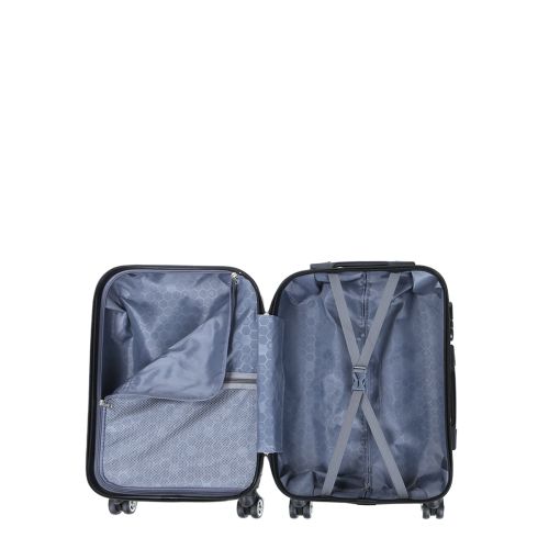 Чемодан средний M поликарбонат Worldline Airtex 809/black_hibou Разноцветный