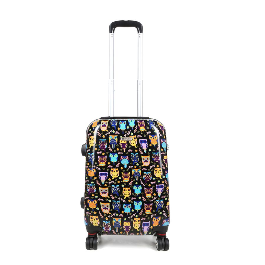 Чемодан средний M поликарбонат Worldline Airtex 809/black_hibou Разноцветный