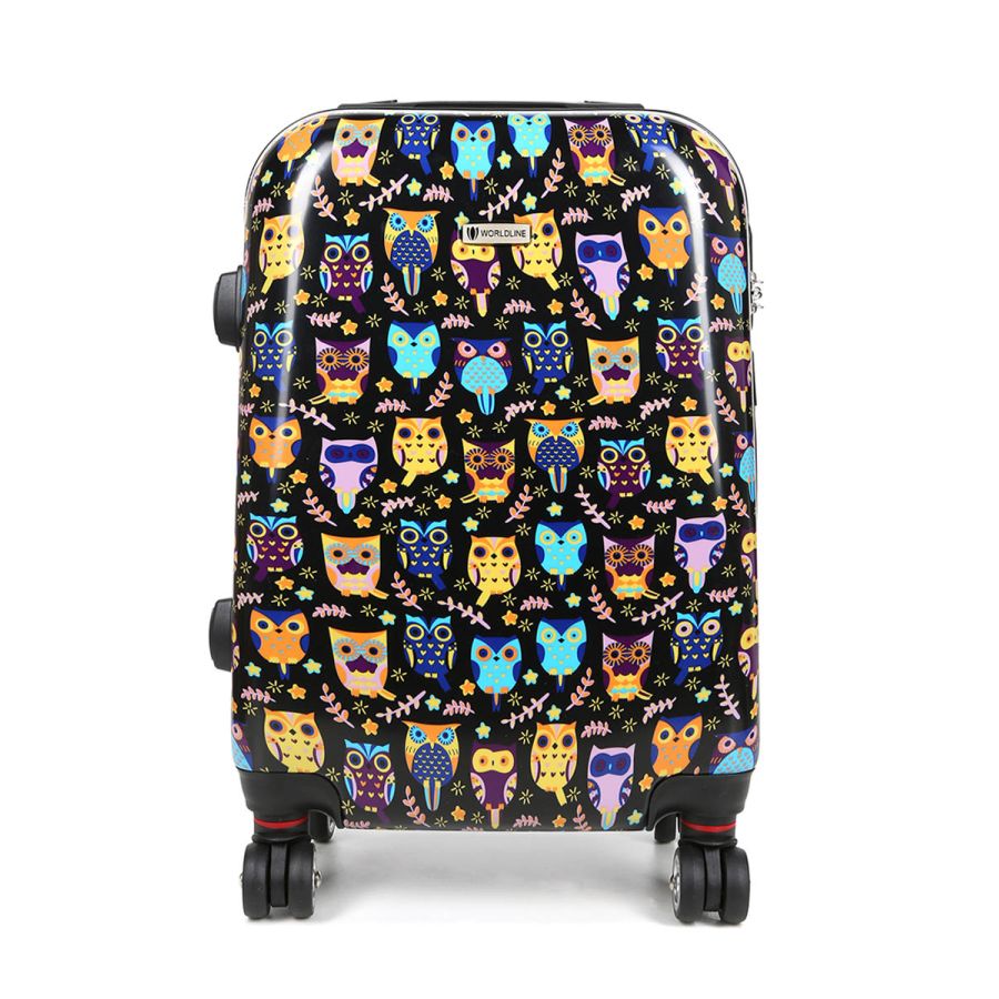 Чемодан средний M поликарбонат Worldline Airtex 809/black_hibou Разноцветный