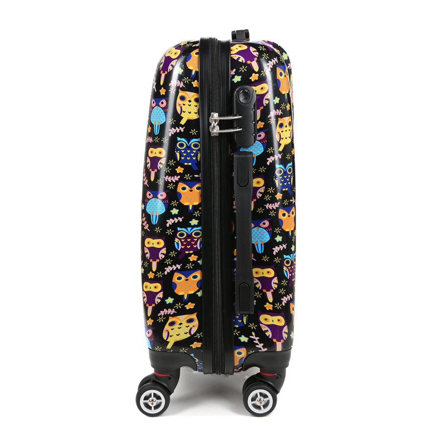 Чемодан средний M поликарбонат Worldline Airtex 809/black_hibou Разноцветный