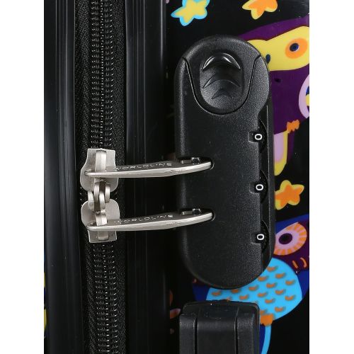 Чемодан маленький S поликарбонат Worldline Airtex 809/black_hibou ручная кладь Разноцветный