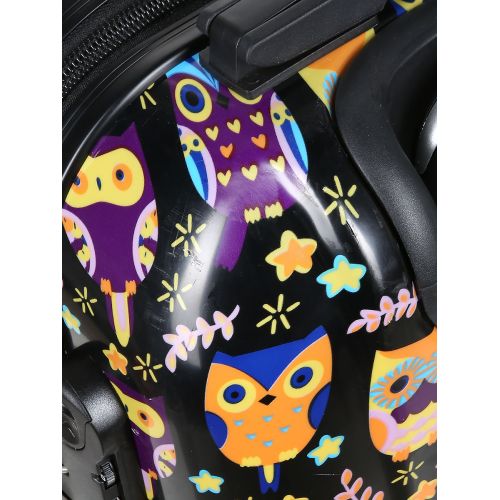 Чемодан маленький S поликарбонат Worldline Airtex 809/black_hibou ручная кладь Разноцветный