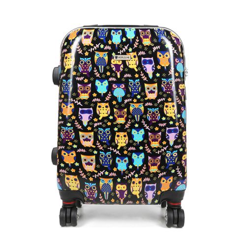 Чемодан маленький S поликарбонат Worldline Airtex 809/black_hibou ручная кладь Разноцветный