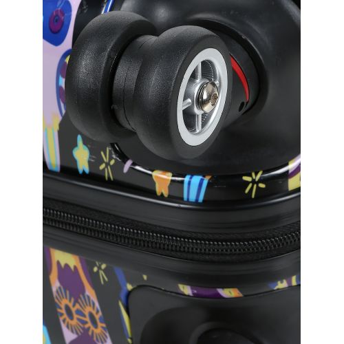 Чемодан маленький S поликарбонат Worldline Airtex 809/black_hibou ручная кладь Разноцветный