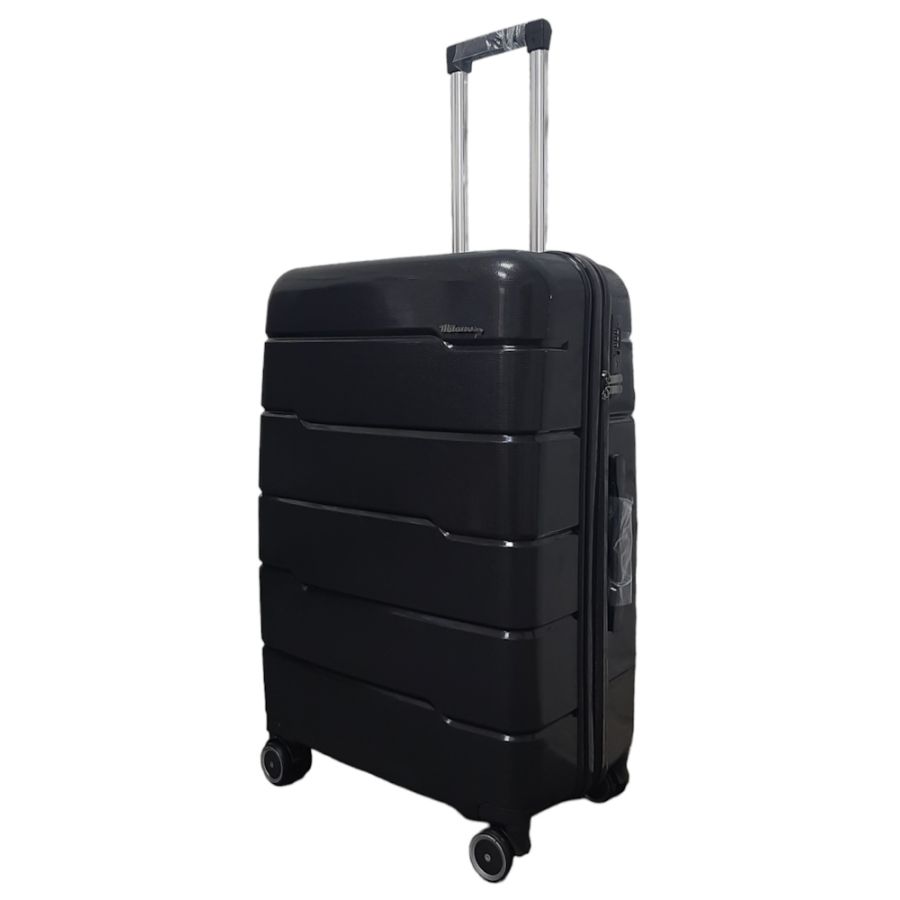 Чемодан средний M+ из полипропилена Milano bag 0305 84л Чёрный