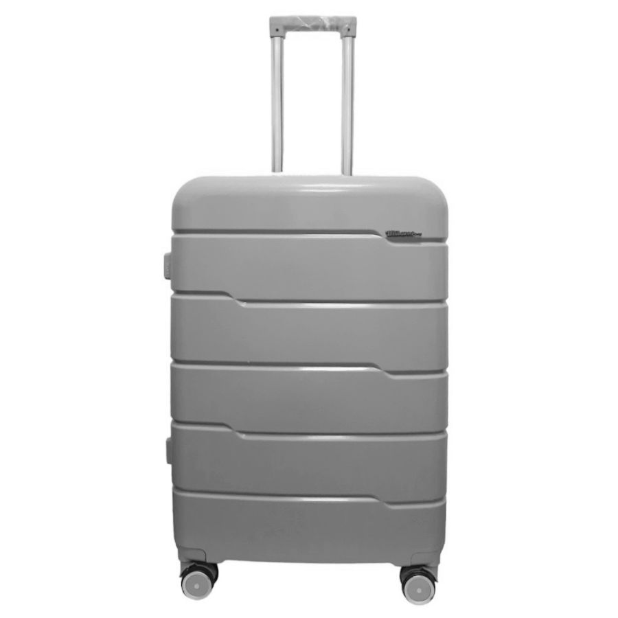 Чемодан средний M+ из полипропилена Milano bag 0305 84л Серебряный