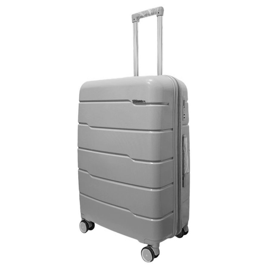 Чемодан средний M+ из полипропилена Milano bag 0305 84л Серебряный