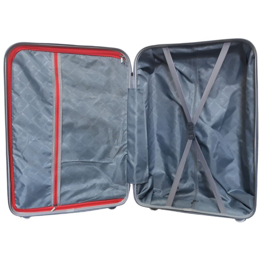 Чемодан средний M+ из полипропилена Milano bag 0305 84л Серебряный