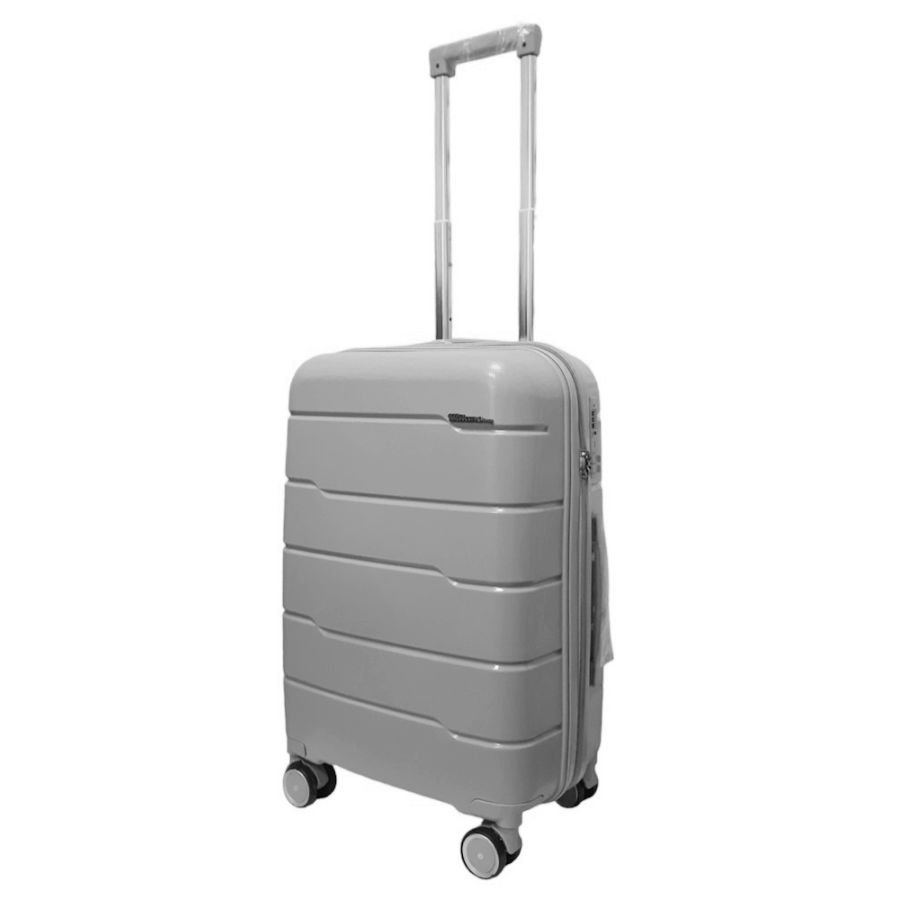 Чемодан малый S+ из полипропилена Milano bag 0305 52л Серебряный