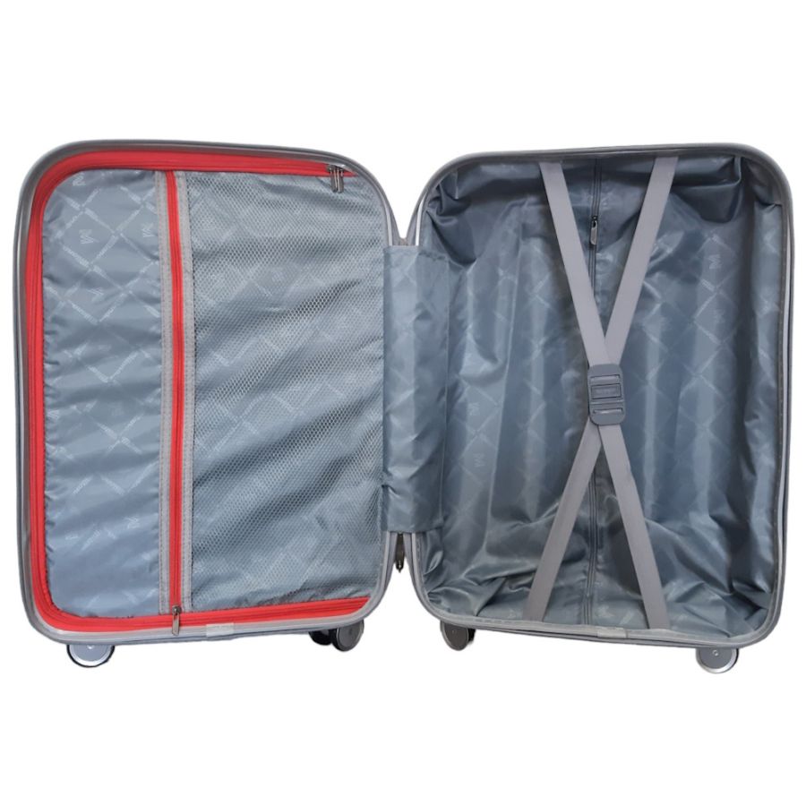 Чемодан малый S+ из полипропилена Milano bag 0305 52л Серебряный