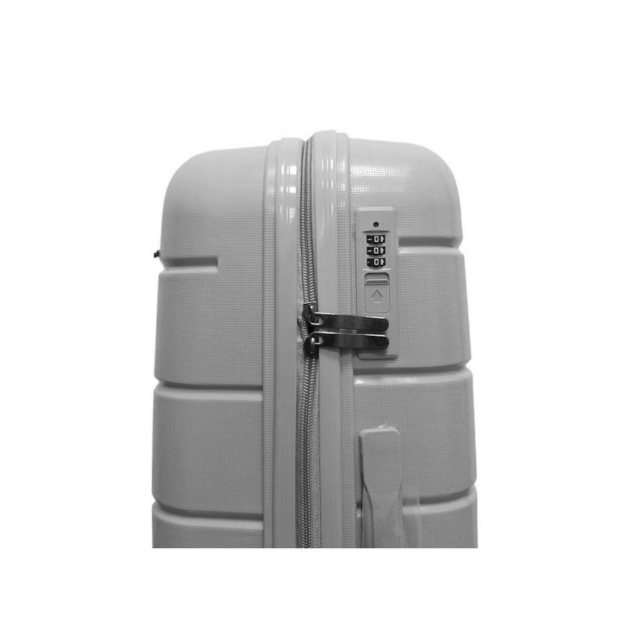 Чемодан малый S+ из полипропилена Milano bag 0305 52л Серебряный