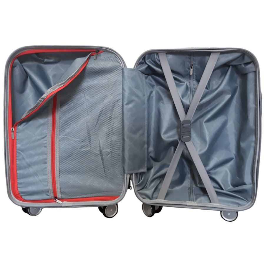 Чемодан мини XS+ из полипропилена Milano bag 0305 40л Серебряный