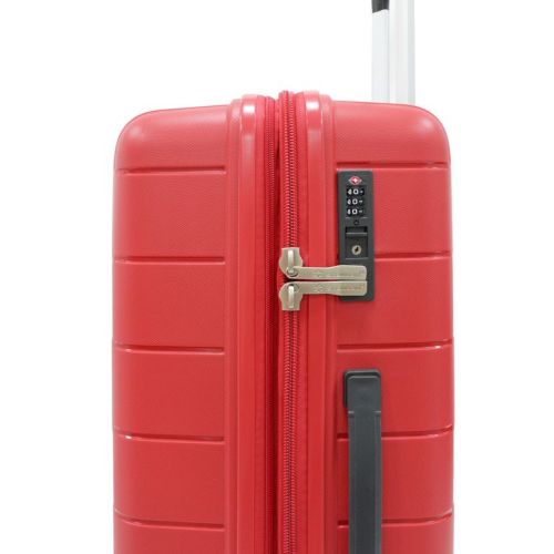 Чемодан средний M полипропилен Snowball 20303 66×46×28см 71+13л Красный