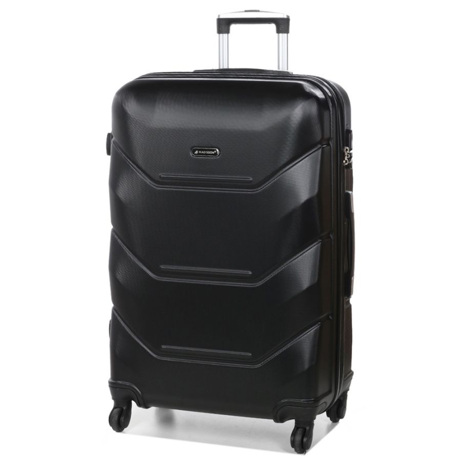 Чемодан большой L Madisson Snowball 32303 пластиковый 105л Чёрный
