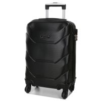 Чемодан маленький под ручную кладь S Madisson Snowball 32303 пластиковый 40л Чёрный