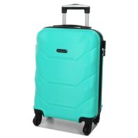 Чемодан маленький под ручную кладь S Madisson Snowball 32303 пластиковый 40л Мятный