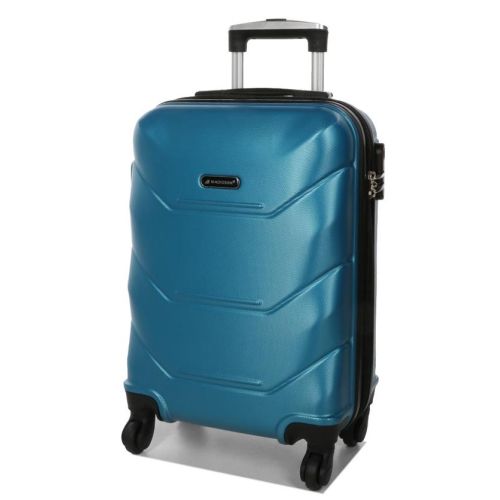 Чемодан маленький под ручную кладь S Madisson Snowball 32303 пластиковый 40л Бирюзовый