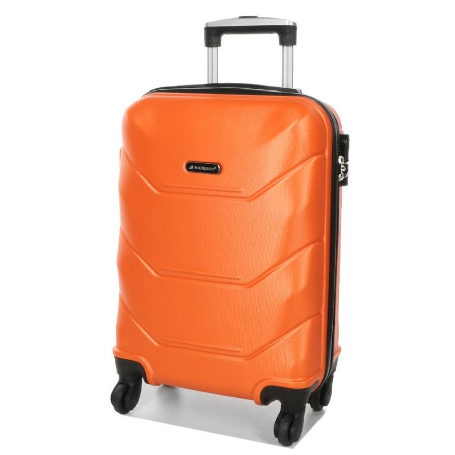 Чемодан маленький под ручную кладь S Madisson Snowball 32303 пластиковый 40л Оранжевый
