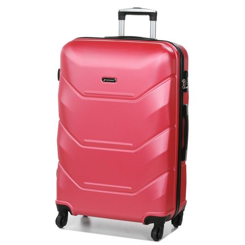Чемодан большой L Madisson Snowball 32303 пластиковый 105л Малиновый