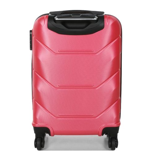 Чемодан маленький под ручную кладь S Madisson Snowball 32303 пластиковый 40л Малиновый