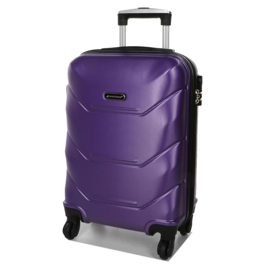 Чемодан маленький под ручную кладь S Madisson Snowball 32303 пластиковый 40л Фиолетовый