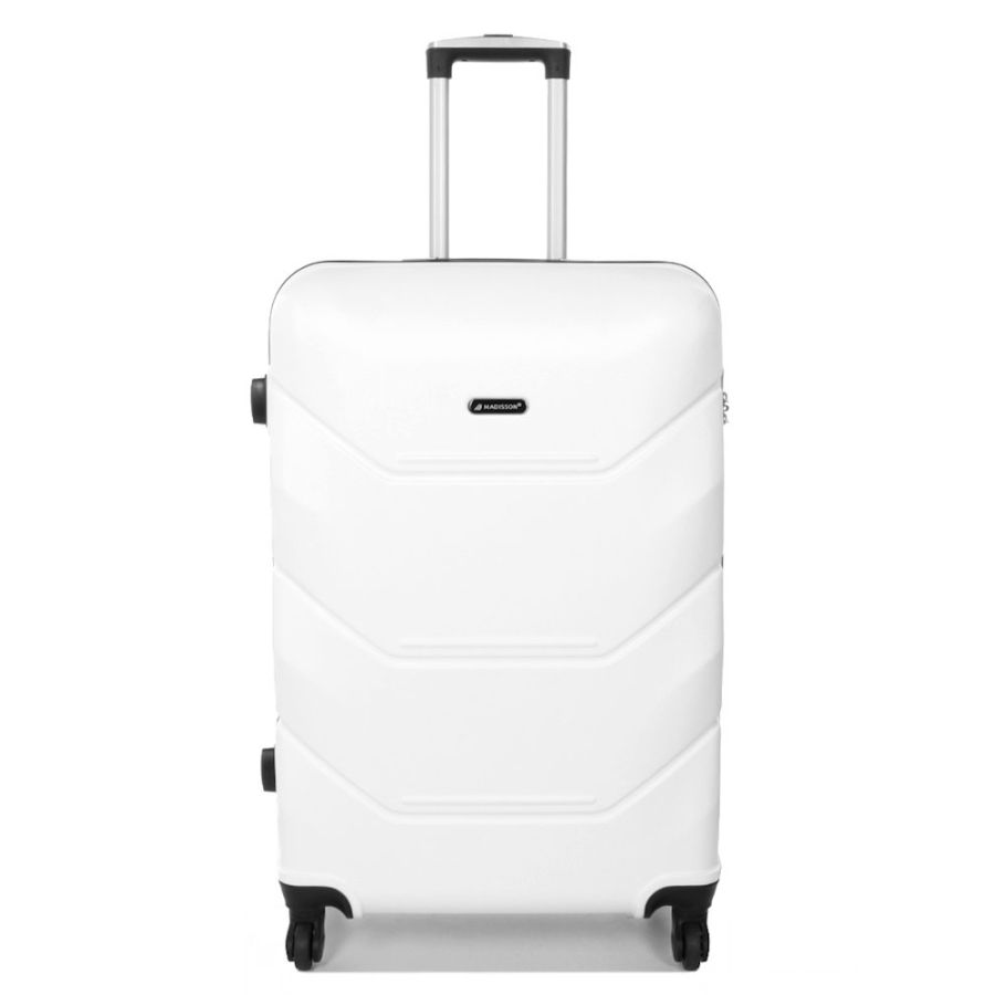 Чемодан большой L Madisson Snowball 32303 пластиковый 105л Белый
