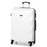 Чемодан большой L Madisson Snowball 32303 пластиковый 105л Белый