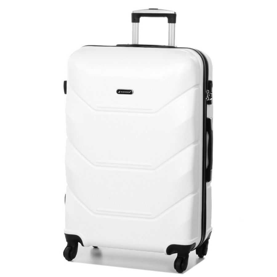 Чемодан большой L Madisson Snowball 32303 пластиковый 105л Белый