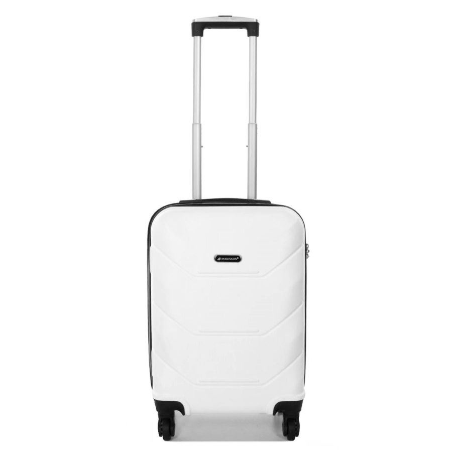 Чемодан маленький под ручную кладь S Madisson Snowball 32303 пластиковый 40л Белый