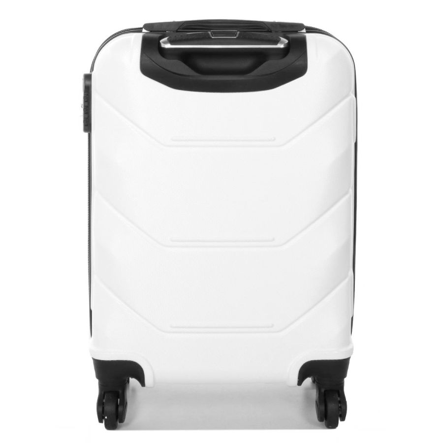 Чемодан маленький под ручную кладь S Madisson Snowball 32303 пластиковый 40л Белый