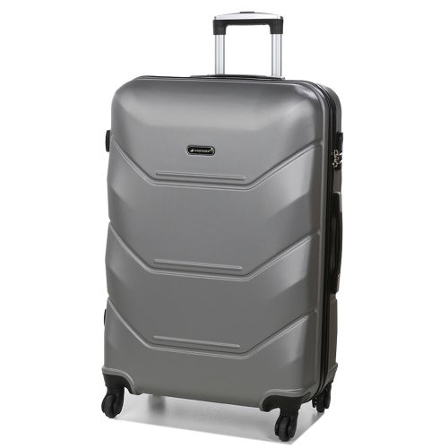 Чемодан большой L Madisson Snowball 32303 пластиковый 105л Серебряный
