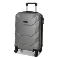 Чемодан маленький под ручную кладь S Madisson Snowball 32303 пластиковый 40л Серебряный