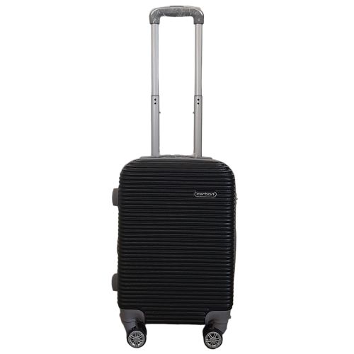 Чемодан мини XS для ручной клади Carbon 0508 пластиковый Чёрный