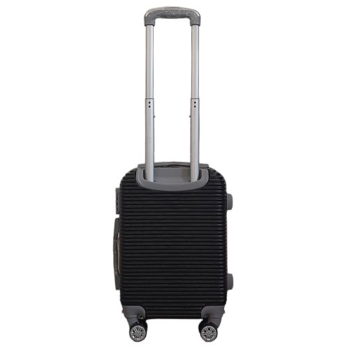 Чемодан мини XS для ручной клади Carbon 0508 пластиковый Чёрный