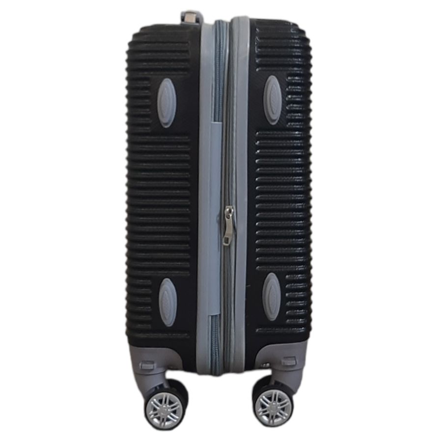 Чемодан мини XS для ручной клади Carbon 0508 пластиковый Чёрный