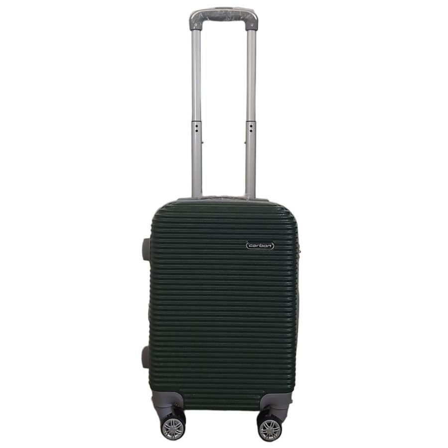 Чемодан мини XS для ручной клади Carbon 0508 пластиковый Темно-зеленый