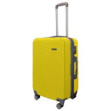 Чемодан дорожный средний M Carbon 0508 пластиковый Желтый