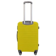 Чемодан дорожный средний M Carbon 0508 пластиковый Желтый