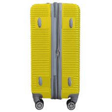 Чемодан дорожный средний M Carbon 0508 пластиковый Желтый