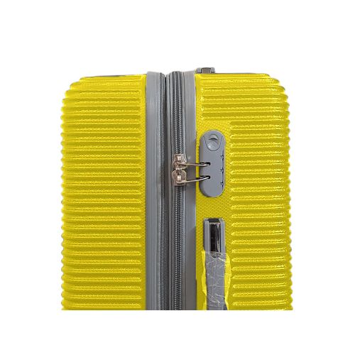 Чемодан дорожный средний M Carbon 0508 пластиковый Желтый